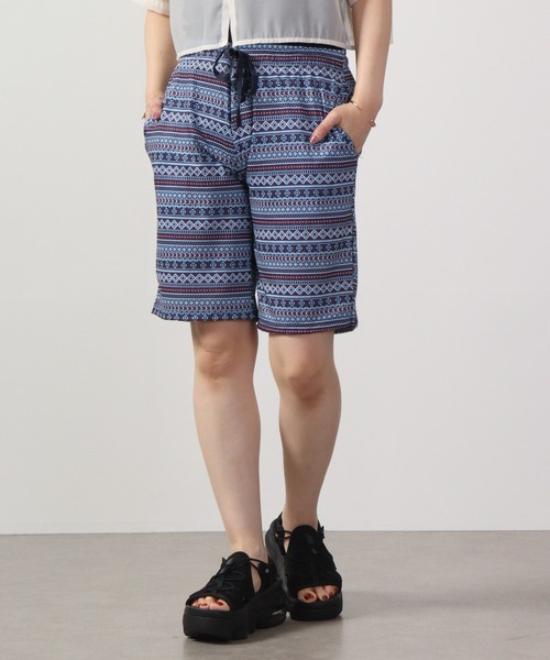 Ree&Mee（リーアンドミー）の「Ree&Mee ひんやり冷感加工 リラックス イージー パンツ 5分丈（ルームウェア/パジャマ・レディース・ベージュ系その他/ブルー系その他/レッド系その他/ホワイト系その他/ブラック系その他/ブラック系その他2/ブルー系その他2/ブルー系その他3・FREE）」の7枚目の写真