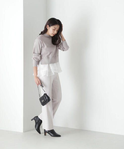 NATURAL BEAUTY BASIC(ナチュラルビューティーベーシック)の「◇セミフレアパンツ(その他パンツ・レディース・ブラック/ベージュ・SMALL/MEDIUM)」の15枚目の写真