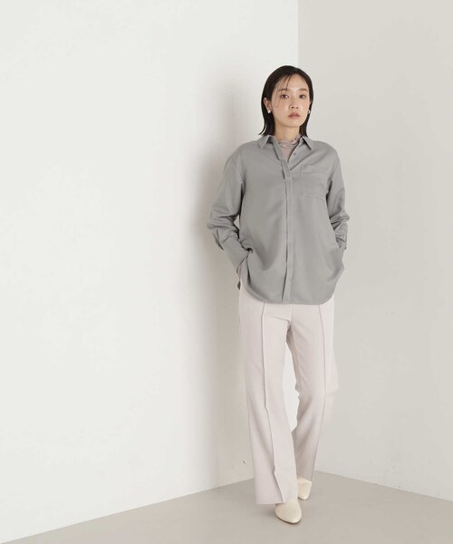 NATURAL BEAUTY BASIC(ナチュラルビューティーベーシック)の「◇セミフレアパンツ(その他パンツ・レディース・ブラック/ベージュ・SMALL/MEDIUM)」の1枚目の写真