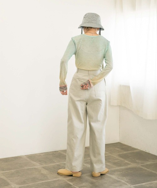 KBF（ケイビーエフ）の「リボン付きキルティングバケットHAT（ハット・レディース・ミント/ブラック/アイボリー・ONE）」の14枚目の写真