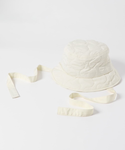 KBF（ケイビーエフ）の「リボン付きキルティングバケットHAT（ハット・レディース・ミント/ブラック/アイボリー・ONE）」の12枚目の写真