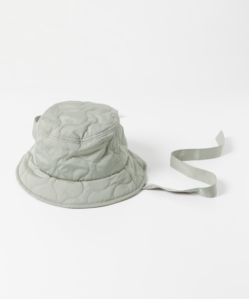 KBF（ケイビーエフ）の「リボン付きキルティングバケットHAT（ハット・レディース・ミント/ブラック/アイボリー・ONE）」の9枚目の写真