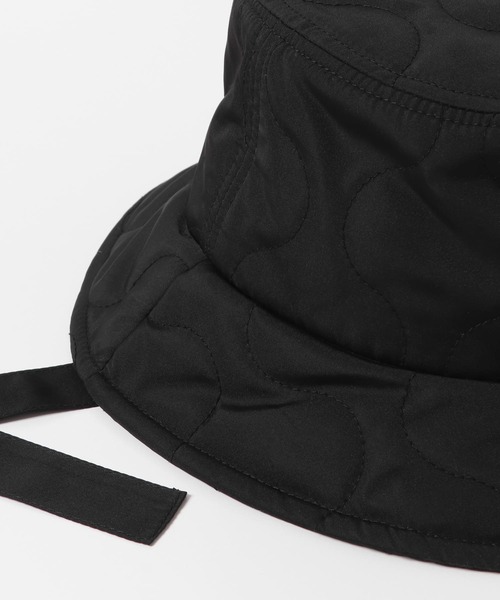 KBF（ケイビーエフ）の「リボン付きキルティングバケットHAT（ハット・レディース・ミント/ブラック/アイボリー・ONE）」の4枚目の写真