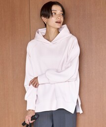 【洗える】ダブルフェイス サイドZIPフーディ