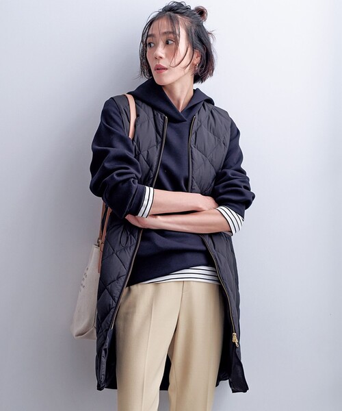 UNFILO（アンフィーロ）の「【洗える】ダブルフェイス サイドZIPフーディ（Tシャツ/カットソー・レディース・アイボリー系/グレー系/ネイビー系/ベージュ系/ライトイエロー系/ピンク系/ホワイト系・MEDIUM/SMALL）」の22枚目の写真