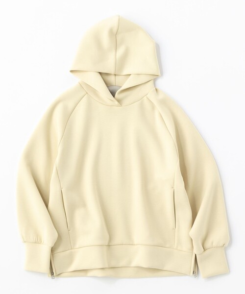 UNFILO（アンフィーロ）の「【洗える】ダブルフェイス サイドZIPフーディ（Tシャツ/カットソー・レディース・アイボリー系/グレー系/ネイビー系/ベージュ系/ライトイエロー系/ピンク系/ホワイト系・MEDIUM/SMALL）」の10枚目の写真