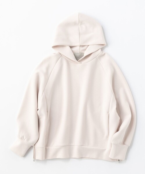 UNFILO（アンフィーロ）の「【洗える】ダブルフェイス サイドZIPフーディ（Tシャツ/カットソー・レディース・アイボリー系/グレー系/ネイビー系/ベージュ系/ライトイエロー系/ピンク系/ホワイト系・MEDIUM/SMALL）」の11枚目の写真