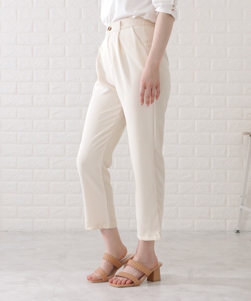 Lace Ladies(レースレディース)の「クロップド丈ハイウエストフロントタックパンツ(その他パンツ・レディース・アイボリー/ブラック・XL/L/M/S)」の12枚目の写真