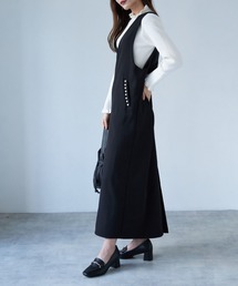 【ZOZO限定】パール付き後ろりぼんジャンパースカート