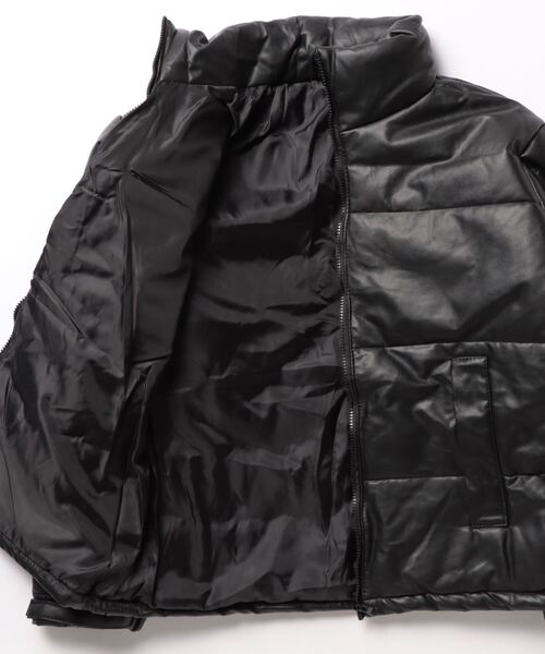 Burner（バーナー）の「【OKUOKU　0909】オーバーシルエット レザー（PU）ブルゾン　oku-outer-657393414452-65 U（ダウンジャケット/コート・メンズ・ブラック・L/XL/M）」の3枚目の写真