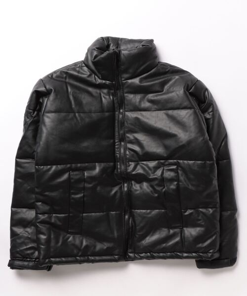Burner（バーナー）の「【OKUOKU　0909】オーバーシルエット レザー（PU）ブルゾン　oku-outer-657393414452-65 U（ダウンジャケット/コート・メンズ・ブラック・L/XL/M）」の9枚目の写真