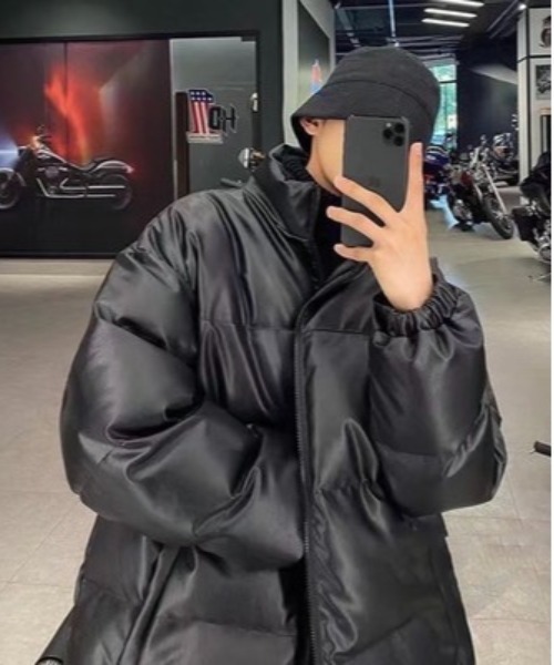 Burner（バーナー）の「【OKUOKU　0909】オーバーシルエット レザー（PU）ブルゾン　oku-outer-657393414452-65 U（ダウンジャケット/コート・メンズ・ブラック・L/XL/M）」の5枚目の写真