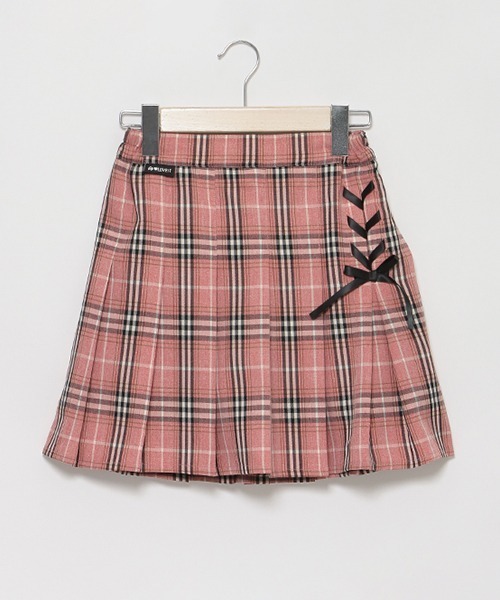by LOVEiT(バイラビット)の「インパン付きレースアップチェックプリーツスカパン(その他パンツ・キッズ・グレー/ベージュ/エメラルド/ピンク・120cm/150cm/130cm/140cm/160cm)」の4枚目の写真