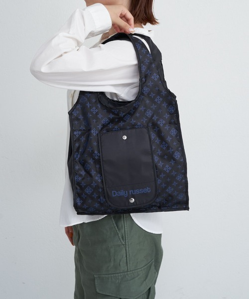 Daily russet（デイリー ラシット）の「【新型】ポケッタブルエコバッグ(S)（エコバッグ/サブバッグ・レディース・ブラック/グレイッシュベージュ/グレー/グリーン/ベージュ・FREE）」の10枚目の写真