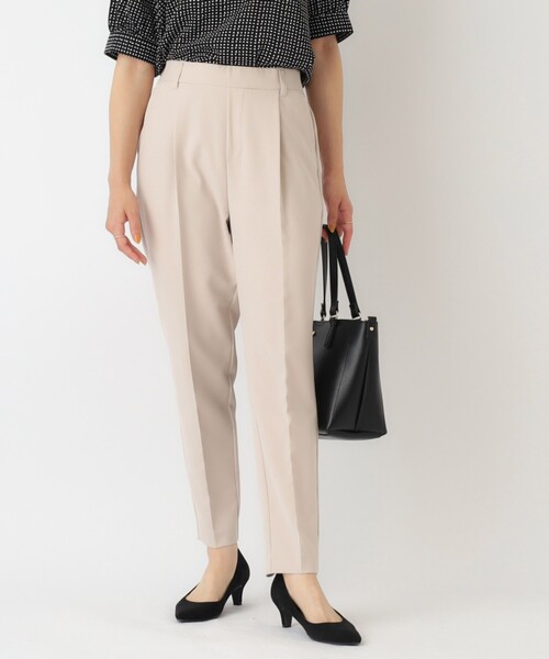 SHOO・LA・RUE（シューラルー）の「◆【S-3L/洗える/通勤/セレモニーにも】ダブルクロス プルオンテーパードパンツ【CIRCRIC】（その他パンツ・レディース・ベージュ系その他7/ブラック系3/ブルー系その他5・05/03/01/02/04）」の4枚目の写真