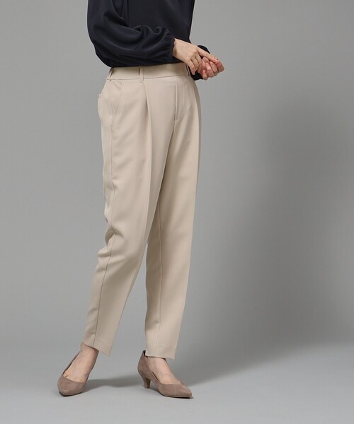 SHOO・LA・RUE（シューラルー）の「◆【S-3L/洗える/通勤/セレモニーにも】ダブルクロス プルオンテーパードパンツ【CIRCRIC】（その他パンツ・レディース・ベージュ系その他7/ブラック系3/ブルー系その他5・05/03/01/02/04）」の10枚目の写真