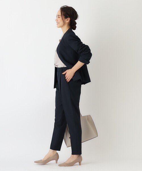 SHOO・LA・RUE（シューラルー）の「◆【S-3L/洗える/通勤/セレモニーにも】ダブルクロス プルオンテーパードパンツ【CIRCRIC】（その他パンツ・レディース・ベージュ系その他7/ブラック系3/ブルー系その他5・05/03/01/02/04）」の17枚目の写真