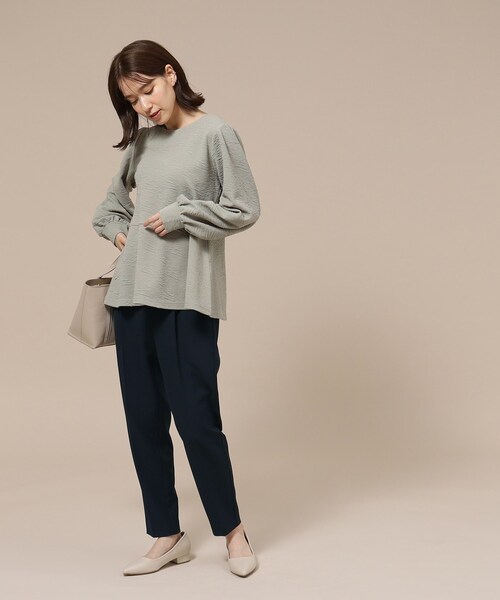 SHOO・LA・RUE（シューラルー）の「◆【S-3L/洗える/通勤/セレモニーにも】ダブルクロス プルオンテーパードパンツ【CIRCRIC】（その他パンツ・レディース・ベージュ系その他7/ブラック系3/ブルー系その他5・05/03/01/02/04）」の21枚目の写真