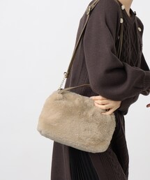 ◆【ヒルナンデス!で紹介】ダブルハンドルエコファーチェーンショルダー