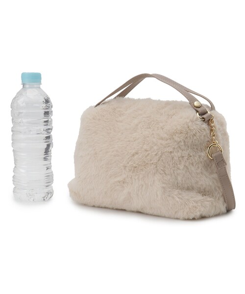 grove（グローブ）の「◆【ヒルナンデス！で紹介】ダブルハンドルエコファーチェーンショルダー（ショルダーバッグ・レディース・ブラウン系その他/ライトベージュ/アイボリー/ダークグレー・00）」の5枚目の写真