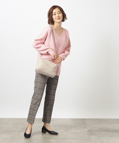 grove（グローブ）の「◆【ヒルナンデス！で紹介】ダブルハンドルエコファーチェーンショルダー（ショルダーバッグ・レディース・ブラウン系その他/ライトベージュ/アイボリー/ダークグレー・00）」の9枚目の写真