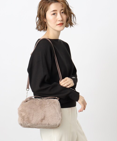 grove（グローブ）の「◆【ヒルナンデス！で紹介】ダブルハンドルエコファーチェーンショルダー（ショルダーバッグ・レディース・ブラウン系その他/ライトベージュ/アイボリー/ダークグレー・00）」の17枚目の写真