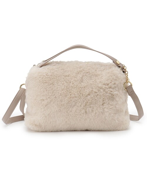 grove（グローブ）の「◆【ヒルナンデス！で紹介】ダブルハンドルエコファーチェーンショルダー（ショルダーバッグ・レディース・ブラウン系その他/ライトベージュ/アイボリー/ダークグレー・00）」の19枚目の写真