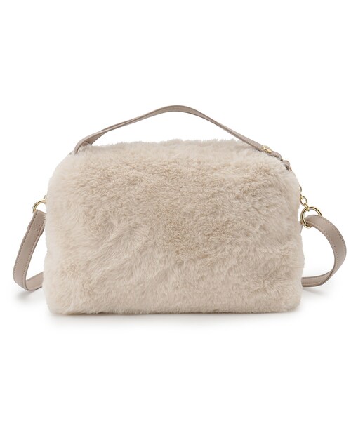 grove（グローブ）の「◆【ヒルナンデス！で紹介】ダブルハンドルエコファーチェーンショルダー（ショルダーバッグ・レディース・ブラウン系その他/ライトベージュ/アイボリー/ダークグレー・00）」の21枚目の写真