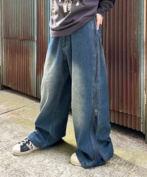 sedacle | サイドファスナーオーバーダイデニム(デニムパンツ)