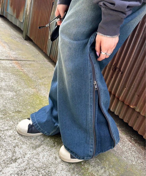 sedacle(セダクル)の「サイドファスナーオーバーダイデニム(デニムパンツ・メンズ・ブラック/インディゴブルー・LARGE/SMALL/MEDIUM)」の20枚目の写真