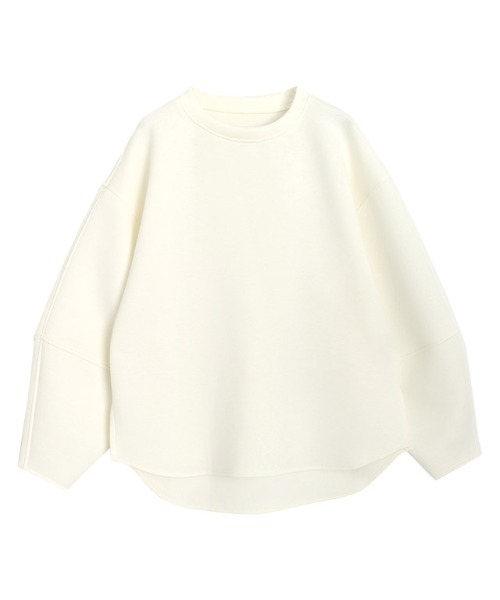 Pierrot（ピエロ）の「[RASW]ランタンスリーブダンボールプルオーバー（スウェット・レディース・チャコールグレー/ブラック/アイボリー・M）」の10枚目の写真