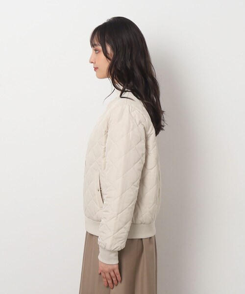 DRESKIP（ドレスキップ）の「◆【リバーシブル】キルティング ノーカラー ブルゾン（ブルゾン・レディース・ライトベージュ/カーキ/ブラック・03/02/04）」の12枚目の写真