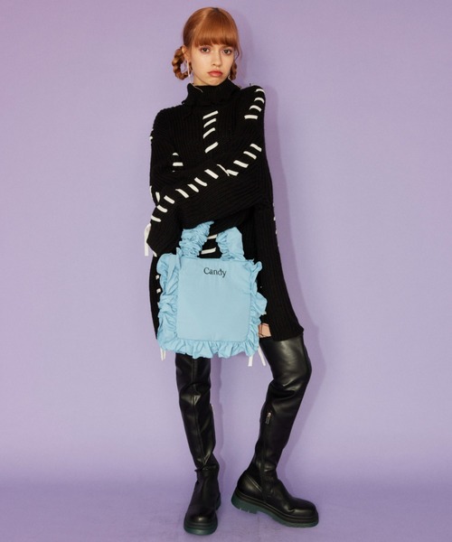 Candy Stripper（キャンディストリッパー）の「CANDY FRILL バッグ（ハンドバッグ・レディース・ピンク/ブラック/ライトブルー・FREE）」の16枚目の写真