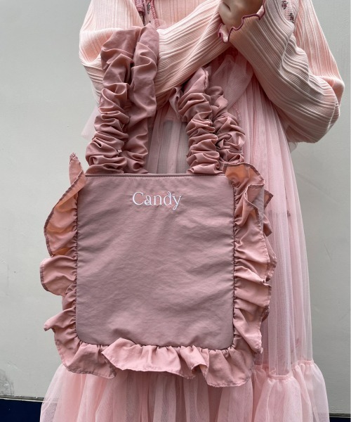 Candy Stripper（キャンディストリッパー）の「CANDY FRILL バッグ（ハンドバッグ・レディース・ピンク/ブラック/ライトブルー・FREE）」の5枚目の写真