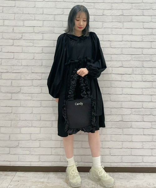 Candy Stripper（キャンディストリッパー）の「CANDY FRILL バッグ（ハンドバッグ・レディース・ピンク/ブラック/ライトブルー・FREE）」の4枚目の写真