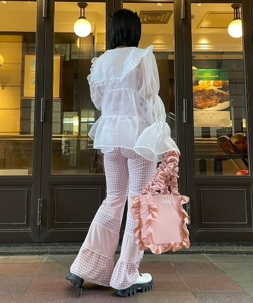 Candy Stripper（キャンディストリッパー）の「CANDY FRILL バッグ（ハンドバッグ・レディース・ピンク/ブラック/ライトブルー・FREE）」の13枚目の写真