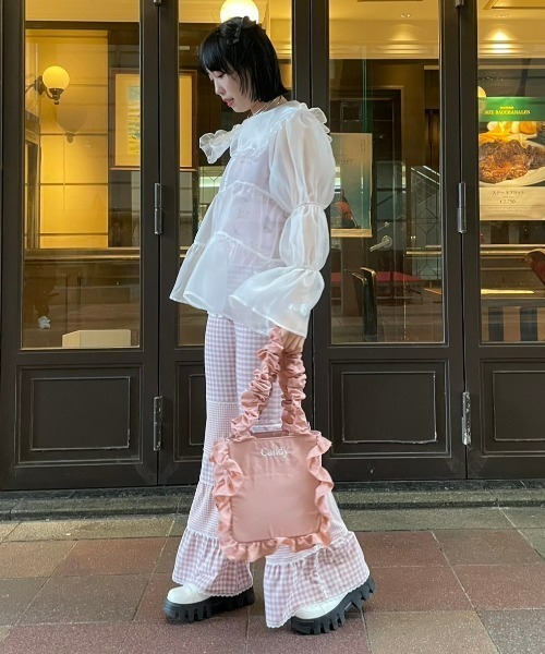 Candy Stripper（キャンディストリッパー）の「CANDY FRILL バッグ（ハンドバッグ・レディース・ピンク/ブラック/ライトブルー・FREE）」の14枚目の写真