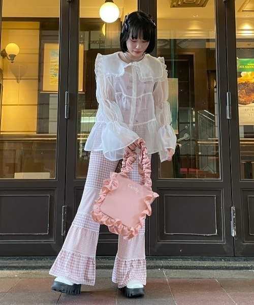 Candy Stripper（キャンディストリッパー）の「CANDY FRILL バッグ（ハンドバッグ・レディース・ピンク/ブラック/ライトブルー・FREE）」の15枚目の写真