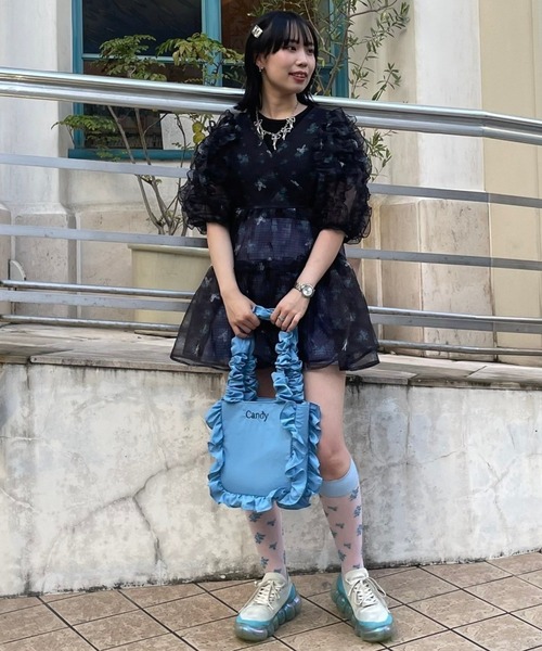 Candy Stripper（キャンディストリッパー）の「CANDY FRILL バッグ（ハンドバッグ・レディース・ピンク/ブラック/ライトブルー・FREE）」の10枚目の写真