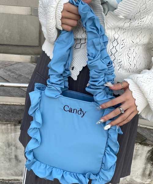 Candy Stripper（キャンディストリッパー）の「CANDY FRILL バッグ（ハンドバッグ・レディース・ピンク/ブラック/ライトブルー・FREE）」の12枚目の写真