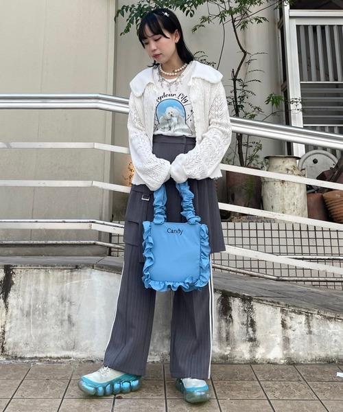 Candy Stripper（キャンディストリッパー）の「CANDY FRILL バッグ（ハンドバッグ・レディース・ピンク/ブラック/ライトブルー・FREE）」の11枚目の写真