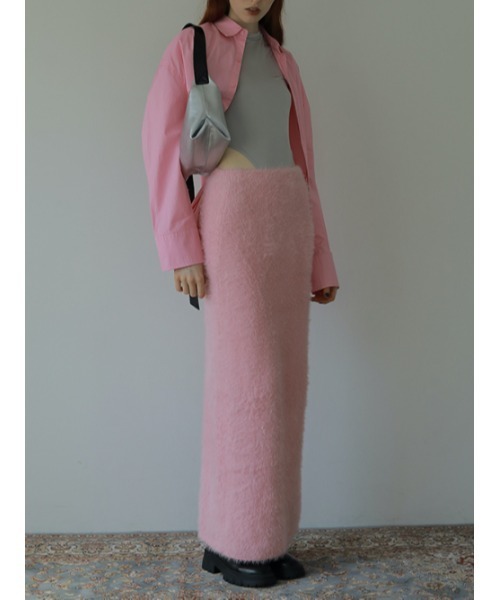 AMAIL（アマイル）の「Shaggy bare skirt（スカート・レディース・ブラウン/ピンク・FREE）」の6枚目の写真