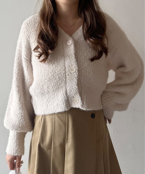 NOMAE（ノーマエ）の「モールフェザーショートカーディガン