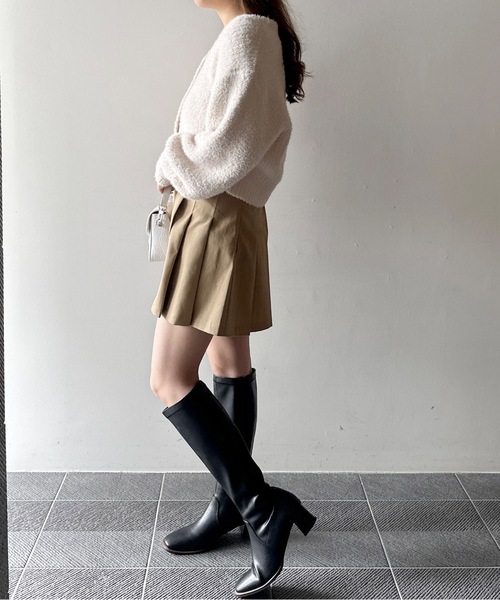 NOMAE(ノーマエ)の「モールフェザーショートカーディガン(カーディガン/ボレロ・レディース・ダークグレー/グレー/ピンク/アイボリー・FREE)」の22枚目の写真