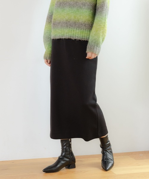 LAKOLE（ラコレ）の「起毛ダンボールナロースカート / 982201（スカート・レディース・ブラック/ブラウン・SMALL/MEDIUM）」の2枚目の写真