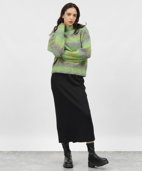 LAKOLE（ラコレ）の「起毛ダンボールナロースカート / 982201（スカート・レディース・ブラック/ブラウン・SMALL/MEDIUM）」の9枚目の写真