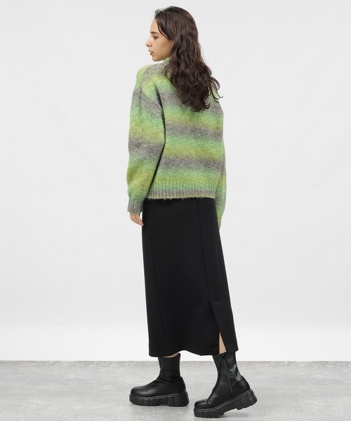 LAKOLE（ラコレ）の「起毛ダンボールナロースカート / 982201（スカート・レディース・ブラック/ブラウン・SMALL/MEDIUM）」の3枚目の写真