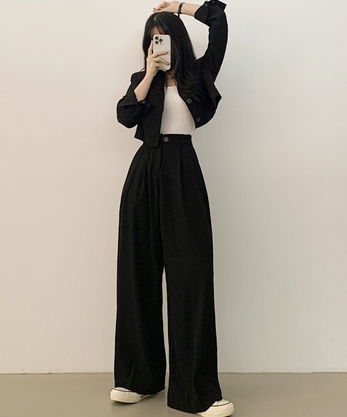 gossip!ロサンゼルス(ゴシップロサンゼルス)の「テーラードジャケットパンツ セットアップ(セットアップ・レディース・ブラック/オフホワイト/ブラウン/カーキ/ピンク・S/M/L)」の22枚目の写真