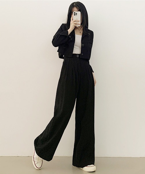 gossip!ロサンゼルス(ゴシップロサンゼルス)の「テーラードジャケットパンツ セットアップ(セットアップ・レディース・ブラック/オフホワイト/ブラウン/カーキ/ピンク・S/M/L)」の16枚目の写真