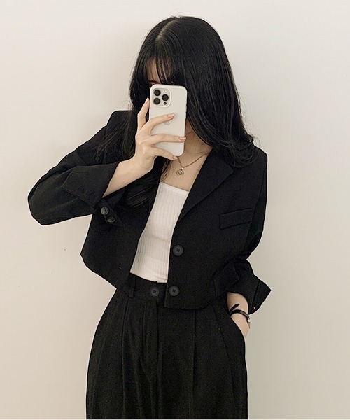 gossip!ロサンゼルス(ゴシップロサンゼルス)の「テーラードジャケットパンツ セットアップ(セットアップ・レディース・ブラック/オフホワイト/ブラウン/カーキ/ピンク・S/M/L)」の18枚目の写真